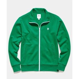 Flint Park Mens Green Full Zip Track Jacket Embroidered Logo Size Large